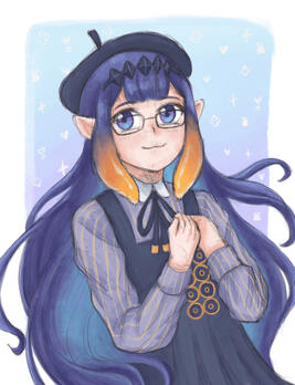 coloured sketch w/ simple background coloured sketch w/ simple background